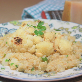 Roasted Cauliflower Quinoa Risotto